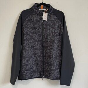 Peter Millar Crown Sport Merge Elite Full Zip Golf Men Jacket Black Size XL $230